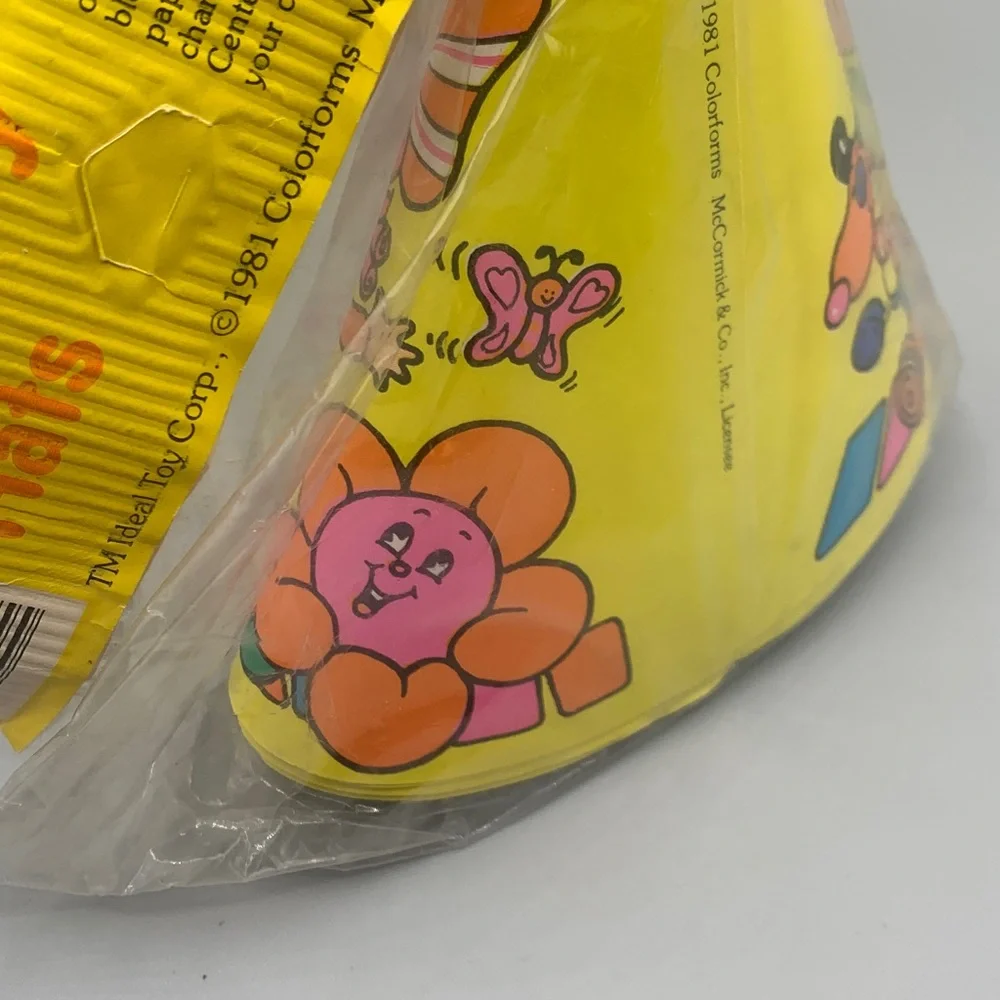 Vintage 1981 Sugar & Spice 4 Party Hats McCormick & Co. Paper Cone Hats NOS